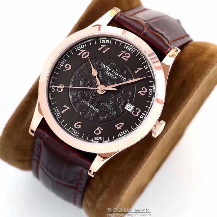 百達翡麗PATEK PHILPPE 最新超薄款 全自動機械機芯 夜光指針 藍寶石玻璃鏡面 深度防水 男士腕表  wssb4207